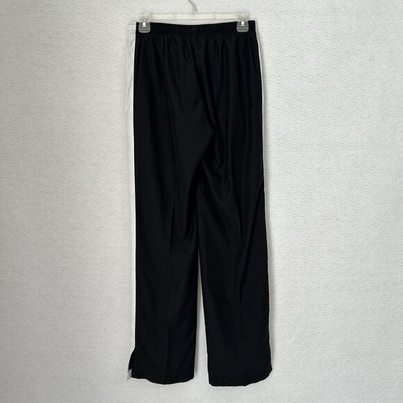 Nike Track Pants Women S Black White Stripe Slit Swoosh Athleisure Comfy Vintage - Picture 10 of 10